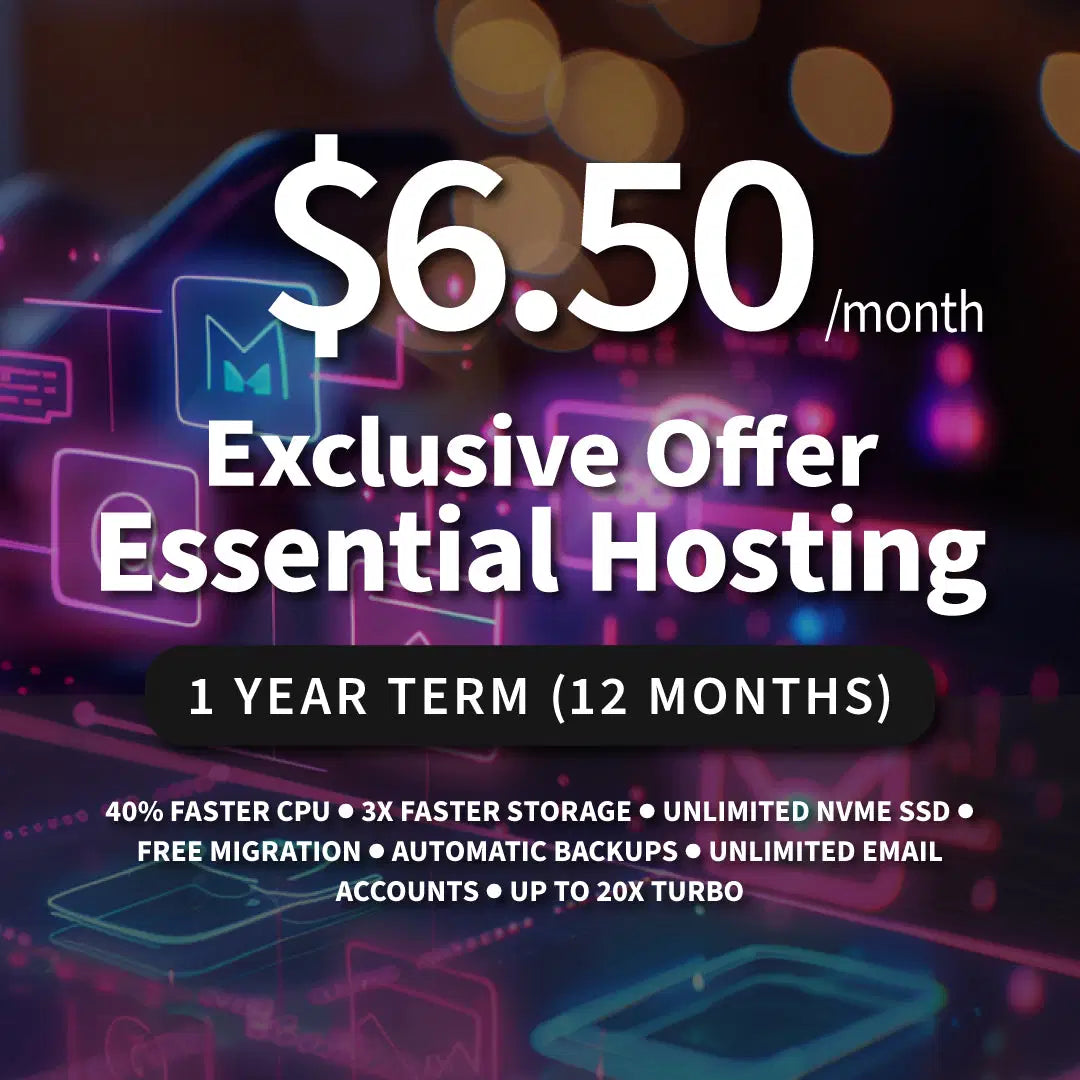 Essential Hosting 1 Year Term (12 Months)