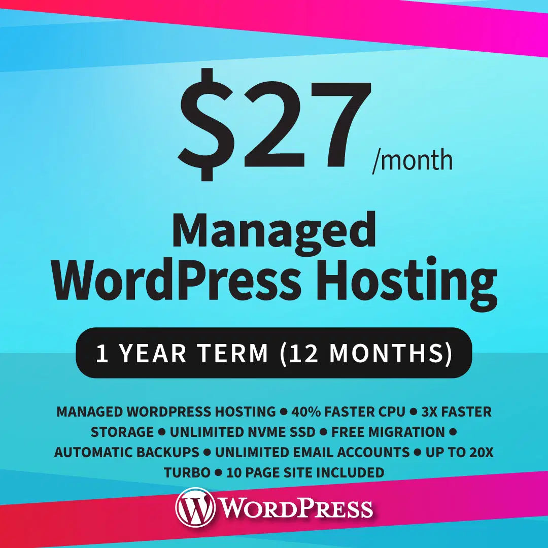 [H4] Managed WordPress Hosting + 10 Page Site