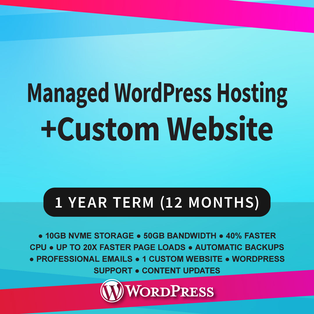 Managed WordPress Hosting 1 Year Term (12 Months)