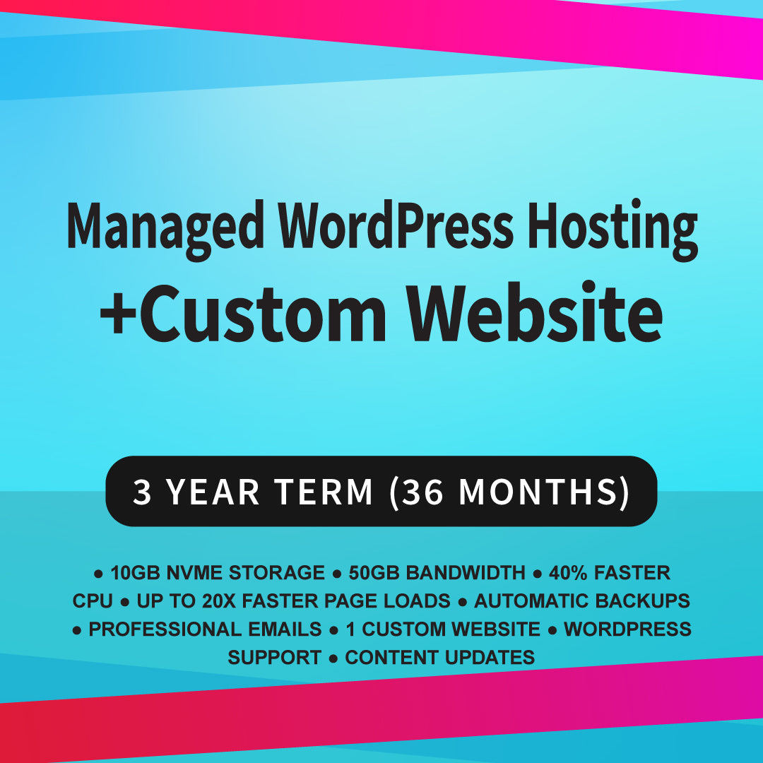 Managed WordPress Hosting 3 Year Term (36 Months)